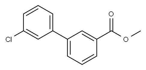 [1,1'-Biphenyl]-3-carboxylic acid, 3'-chloro-, methyl ester 化学構造式