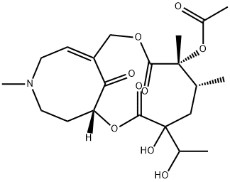 12-(Acetyloxy)-15,20-dihydro-15,20-dihydroxy-4-methyl-4,8-secosenecionan-8,11,16-trione 结构式