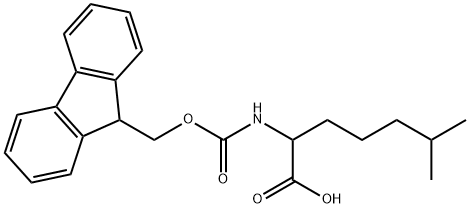 Heptanoic acid, 2-[[(9H-fluoren-9-ylmethoxy)carbonyl]amino]-6-methyl- Structure