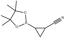 Cyclopropanecarbonitrile, 2-(4,4,5,5-tetramethyl-1,3,2-dioxaborolan-2-yl)- Structure
