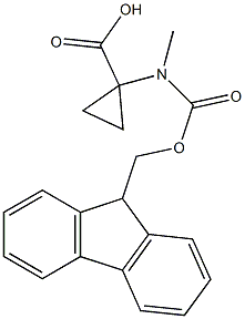N-Fmoc-N-methyl-1-amino-1-cyclopropanecarboxylic acid,1702888-95-6,结构式
