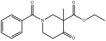3-Piperidinecarboxylic acid, 1-benzoyl-3-methyl-4-oxo-, ethyl ester Structure