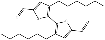 [2,2'-Bithiophene]-5,5'-dicarboxaldehyde, 3,3'-dihexyl-,170702-08-6,结构式