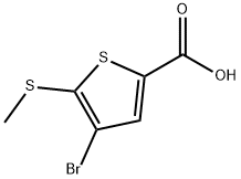 2-Thiophenecarboxylic acid, 4-bromo-5-(methylthio)- Struktur