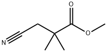 Propanoic acid, 2-(cyanomethyl)-2-methyl-, methyl ester Struktur