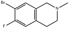 Isoquinoline, 7-bromo-6-fluoro-1,2,3,4-tetrahydro-2-methyl- Struktur