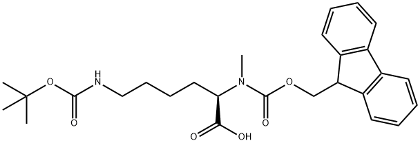芴甲氧羰基-N-甲基-D-赖氨酸(BOC) 结构式