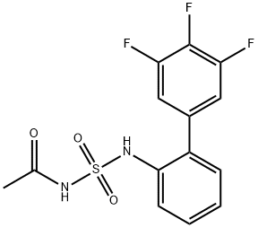 Acetamide, N-[[(3',4',5'-trifluoro[1,1'-biphenyl]-2-yl)amino]sulfonyl]- Struktur