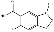 5-氟-1,3-二氢-1-羟基-2,1-苯并恶硼-6-甲酸 结构式