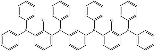 1,3-Benzenediamine, N1,N3-bis[2-chloro-3-(diphenylamino)phenyl]-N1,N3-diphenyl- 结构式