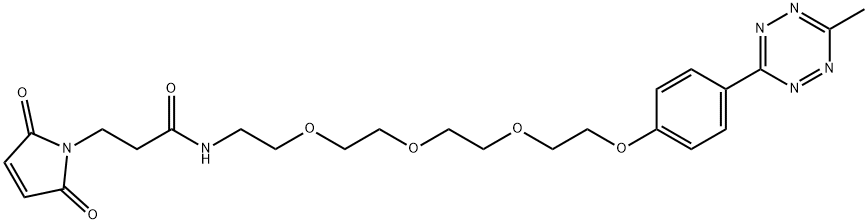 Tetrazine-PEG4-maleimide Struktur