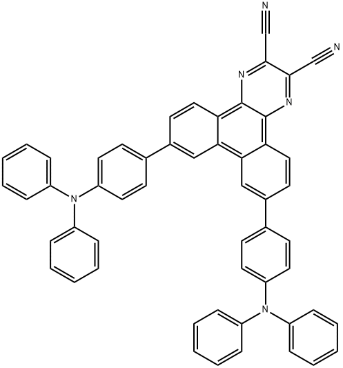 7,1-双(4-(二苯基氨基)苯基)-2,3-双氰基吡嗪并菲 结构式