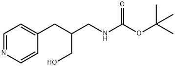 Carbamic acid, N-[2-(hydroxymethyl)-3-(4-pyridinyl)propyl]-, 1,1-dimethylethyl ester 结构式