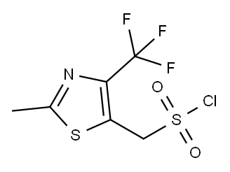 5-Thiazolemethanesulfonyl chloride, 2-methyl-4-(trifluoromethyl)-,1803567-40-9,结构式