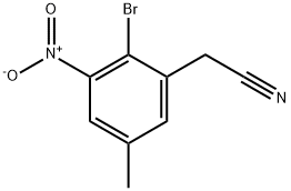 Benzeneacetonitrile, 2-bromo-5-methyl-3-nitro-,1805025-08-4,结构式