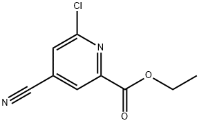 2-Pyridinecarboxylic acid, 6-chloro-4-cyano-, ethyl ester Structure