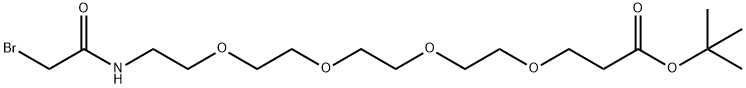 N-溴乙酰基-三聚乙二醇-丙酸叔丁酯, 1807521-00-1, 结构式