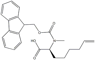 Fmoc-L-2-methylamino-7-octenoic acid, 1808268-11-2, 结构式
