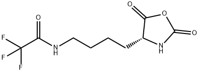 N-[4-[(4R)-2,5-Dioxo-4-oxazolidinyl]butyl]-2,2,2-trifluoroacetamide 结构式