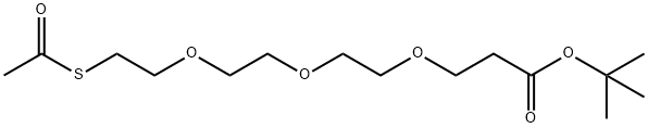 S-アセチル-PEG3-T-ブチルエステル 化学構造式