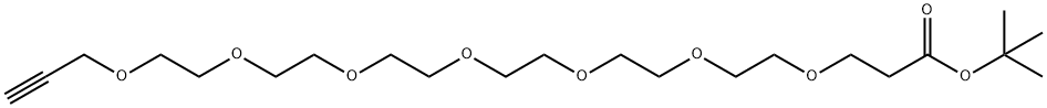 丙炔基-六聚乙二醇-丙酸叔丁酯, 1818294-29-9, 结构式