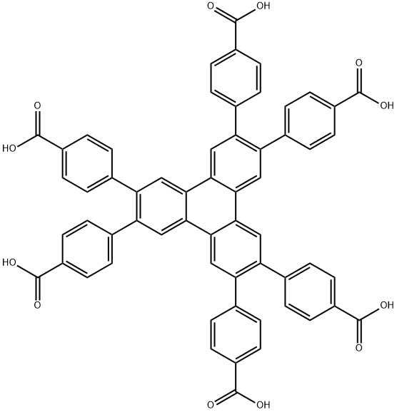 2,3,6,7,10,11- 六 (4'- 羧 基苯基)三亚苯,1821122-35-3,结构式