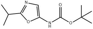 tert-butyl N-[2-(propan-2-yl)-1,3-oxazol-5-yl]carbamate 结构式