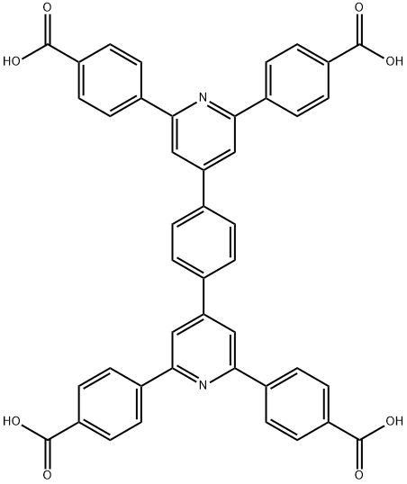 Benzoic acid,4,4',4'',4'''-(1,4-phenylenedi-4,2,6-pyridinetriyl)tetrakis- Structure