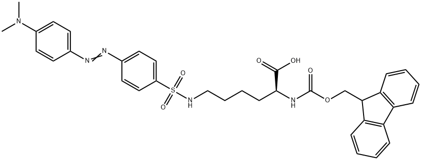 Fmoc-Lys(Dabsyl)-OH, 185503-97-3, 结构式