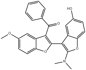 Methanone,  [2-(dimethylamino)-5-hydroxy-5-methoxy[2,3-bibenzofuran]-3-yl]phenyl- Struktur