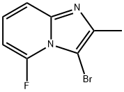 3-溴-5-氟-2-甲基咪唑并[1,2-A]吡啶, 1893506-90-5, 结构式