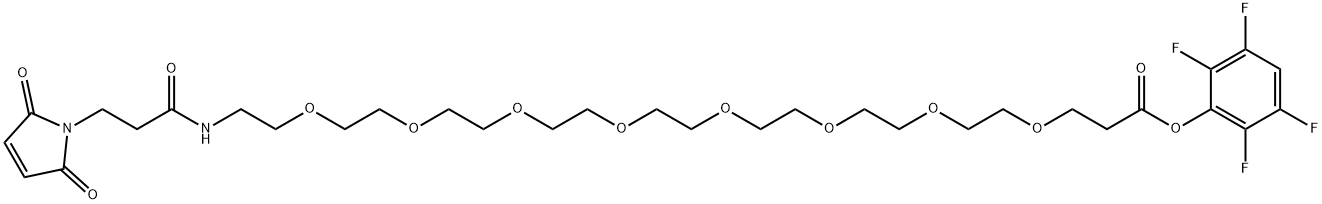 Mal-amido-PEG8-TFP ester Structure