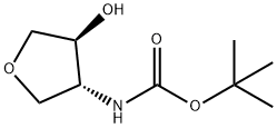 ((3R,4S)-4-羟基四氢呋喃-3-基)氨基甲酸叔丁酯, 1931964-25-8, 结构式