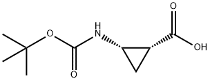 (1R,2S)-2-((叔丁氧羰基)氨基)环丙烷-1-甲酸, 1932197-90-4, 结构式