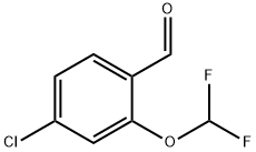 Benzaldehyde, 4-chloro-2-(difluoromethoxy)- Structure