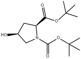 N-BOC-顺式-4-羟基-L-脯氨酸叔丁酯,194163-83-2,结构式