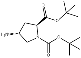 (2S,4R)- 4-AMINO-1,2-PYRROLIDINEDICARBOXYLIC ACID, , 1,2-BIS(1,1-DIMETHYLETHYL) ESTER, 194163-86-5, 结构式