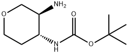 ((3S,4R)-3-氨基四氢-2H-吡喃-4-基)氨基甲酸叔丁酯, 1951459-69-0, 结构式