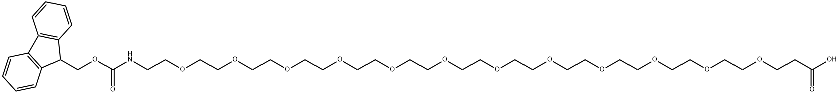 (Fmoc-amino)-PEG12-C2-カルボン酸 化学構造式