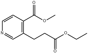 3-(3-乙氧基-3-氧代丙基)异烟酸甲酯 结构式