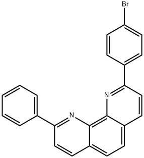 1,10-Phenanthroline, 2-(4-bromophenyl)-9-phenyl-,197442-25-4,结构式