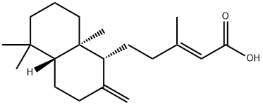(2E)-3-メチル-5-[(1R,4aβ)-2-メチレン-5,5,8aα-トリメチルデカリン-1α-イル]-2-ペンテン酸 化学構造式