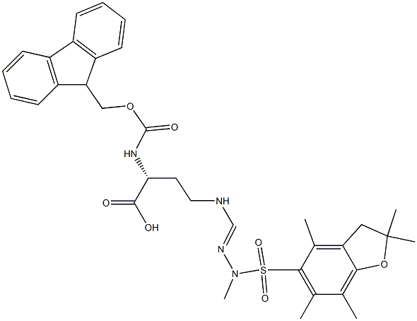 Fmoc-D-norArg(Me,pbf)-OH Struktur