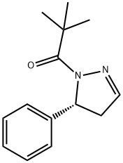 1-Propanone, 1-[(5R)-4,5-dihydro-5-phenyl-1H-pyrazol-1-yl]-2,2-dimethyl- Struktur