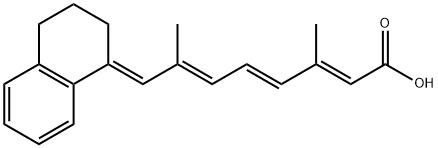 (2E,4E,6E,8E)-3,7-ジメチル-8-(テトラリン-1-イリデン)-2,4,6-オクタトリエン酸 化学構造式