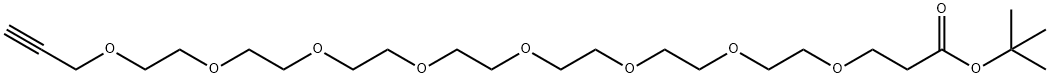 丙炔基-七聚乙二醇-丙酸叔丁酯, 2055014-96-3, 结构式