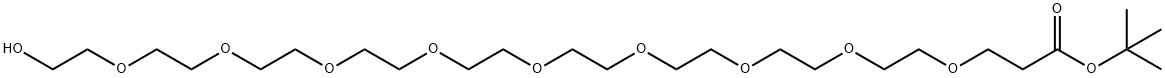 Hydroxy-PEG9-t-butyl ester Structure