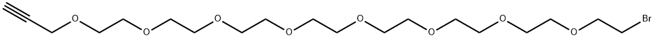 Propargyl-PEG8-bromide Structure