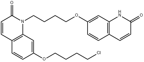 7-(4-chlorobutoxy)-1-{4-[(2-oxo-1,2-dihydroquinolin-7-yl)oxy]butyl}-1,2-dihydroquinolin-2-one|7-(4-chlorobutoxy)-1-{4-[(2-oxo-1,2-dihydroquinolin-7-yl)oxy]butyl}-1,2-dihydroquinolin-2-one