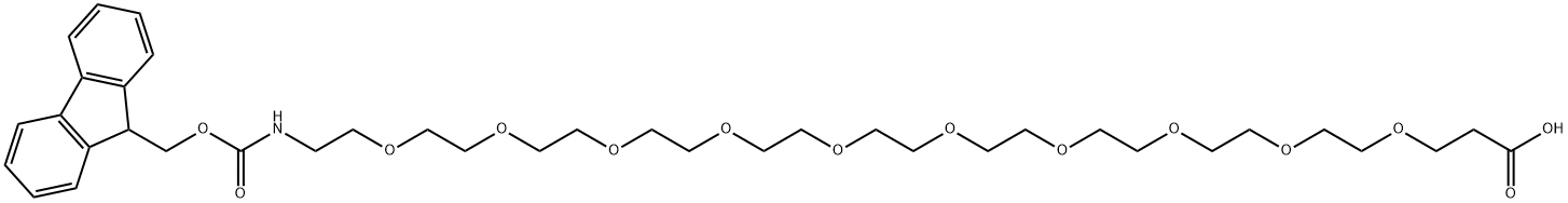 Fmoc-n-amido-peg10-acid Struktur
